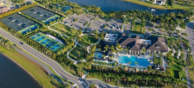 12277 Waterstone Cir, Palm Beach Gardens, FL 33412 - aerial overview of property's location with a nearby body of water and a pool