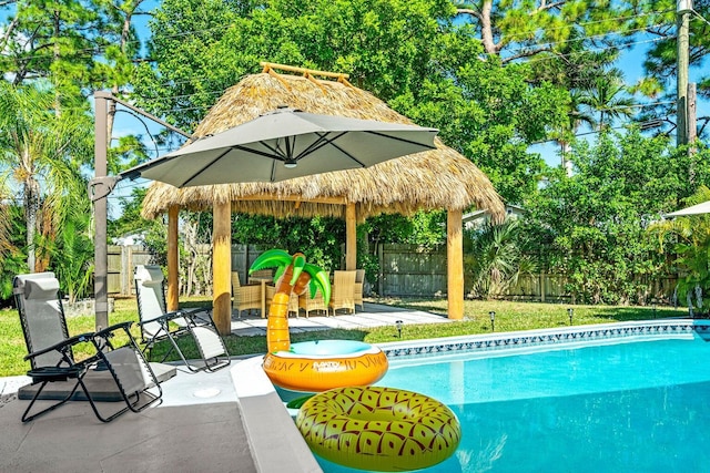 5031 Van Buren Rd, Delray Beach, FL 33484 - view of swimming pool featuring a fenced backyard and a patio