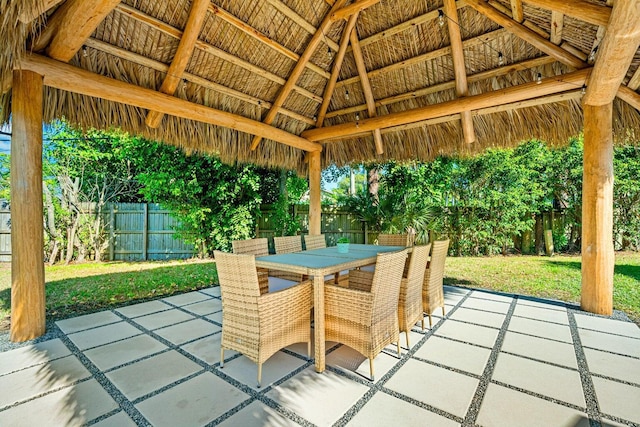 5031 Van Buren Rd, Delray Beach, FL 33484 - view of patio / terrace featuring a gazebo and outdoor dining area