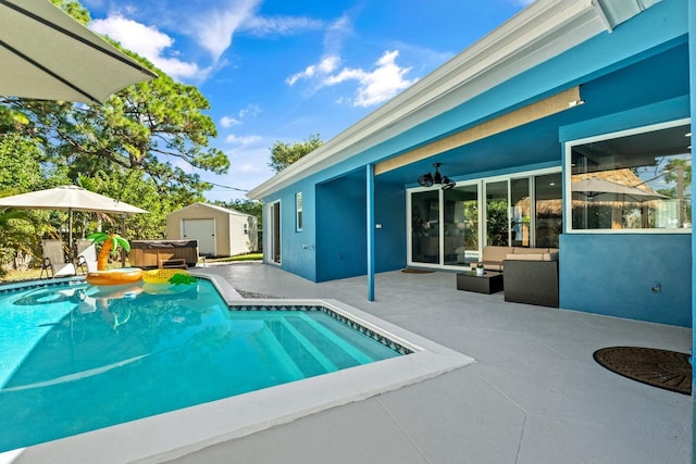 5031 Van Buren Rd, Delray Beach, FL 33484 - outdoor pool with a hot tub and a patio