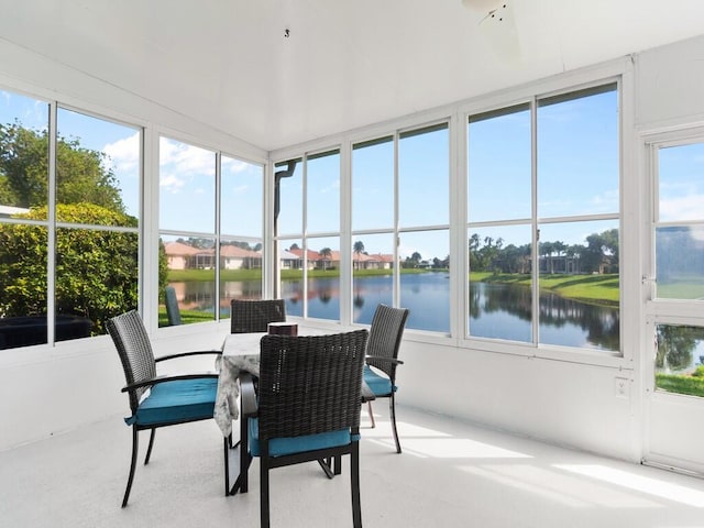 470 NW Gibraltar Ct, Port Saint Lucie, FL 34986 - sunroom / solarium with a water view and plenty of natural light