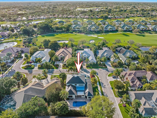 125 Pembroke Dr, Palm Beach Gardens, FL 33418 - aerial overview of property's location with nearby suburban area and a local golf course