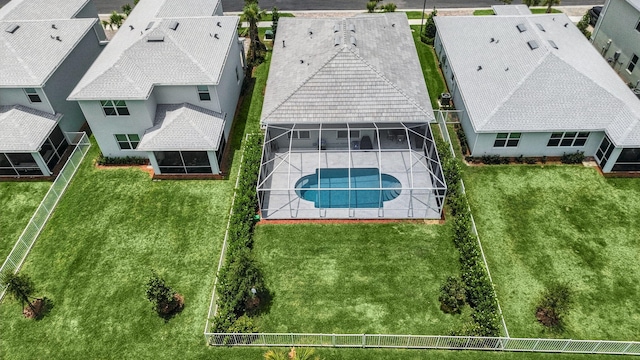 10621 SW Morning Glory Dr, Port Saint Lucie, FL 34987 - aerial perspective of suburban area featuring a pool