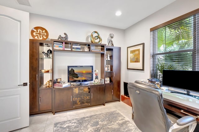 7181 Veneto Dr, Boynton Beach, FL 33437 - office featuring light tile patterned floors and recessed lighting