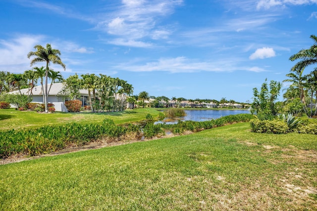 7181 Veneto Dr, Boynton Beach, FL 33437 - view of grassy yard with a water view