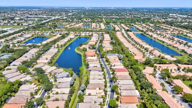 7181 Veneto Dr, Boynton Beach, FL 33437 - aerial view of property and surrounding area featuring nearby suburban area and a large body of water