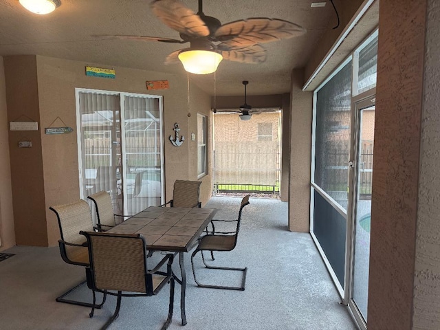 5760 NW Cleburn Dr, Port Saint Lucie, FL 34986 - sunroom with a ceiling fan and healthy amount of natural light