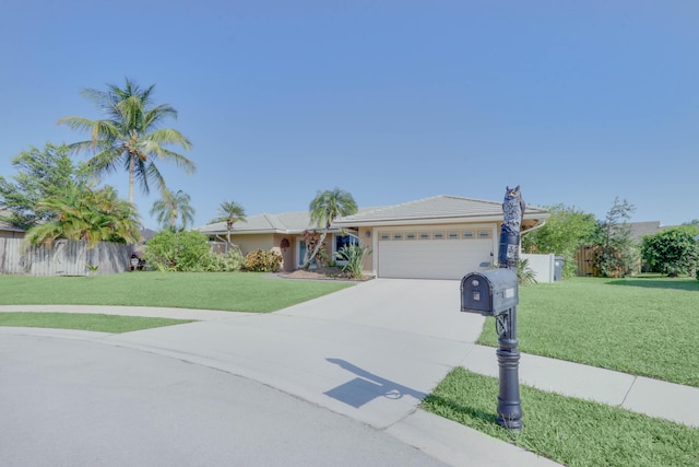 1855 Lotus Ln, Wellington, FL 33414 - single story home featuring an attached garage, driveway, and stucco siding