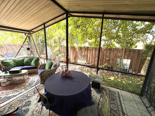 5473 E Berry Blossom Way E, West Palm Beach, FL 33415 - sunroom / solarium with lofted ceiling and an outdoor hangout area