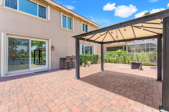 3769 Pebblebrook Ct, Coconut Creek, FL 33073 - view of patio / terrace featuring a gazebo