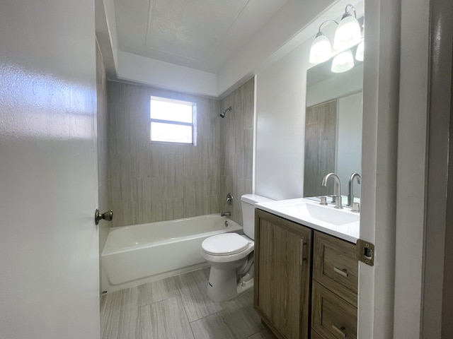 222 Piedmont E, Delray Beach, FL 33484 - bathroom with toilet, washtub / shower combination, and vanity