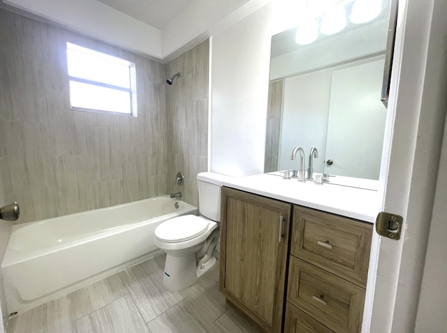 222 Piedmont E, Delray Beach, FL 33484 - bathroom featuring tub / shower combination, vanity, and toilet