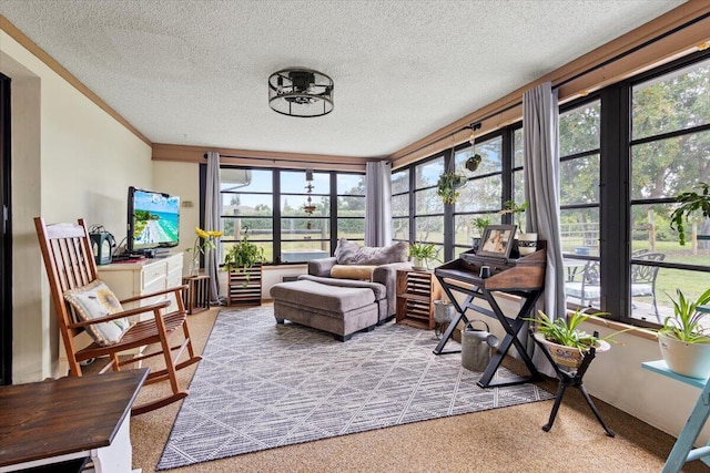 5706 Eagle Dr, Fort Pierce, FL 34950 - sunroom featuring plenty of natural light, carpet flooring, and a textured ceiling