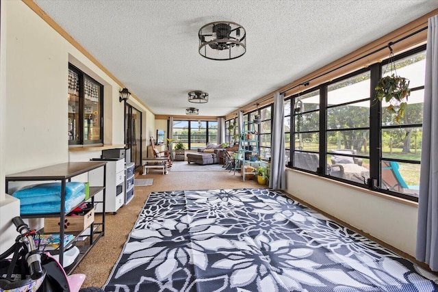 5706 Eagle Dr, Fort Pierce, FL 34950 - sunroom / solarium with a textured ceiling and carpet