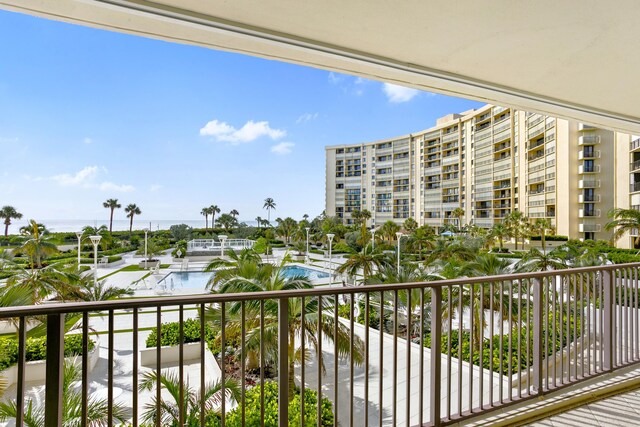 200 Ocean Trail Way Unit 106, Jupiter, FL 33477 - balcony featuring view of pool and a water view