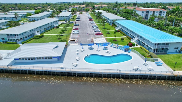2430 S Federal Hwy Unit 10, Boynton Beach, FL 33435 - aerial view of a nearby body of water and a pool area