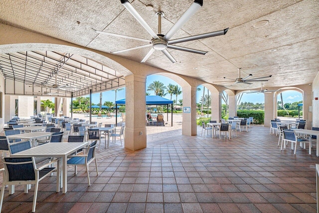 7208 Corning Cir, Boynton Beach, FL 33437 - view of patio with outdoor dining space and a ceiling fan