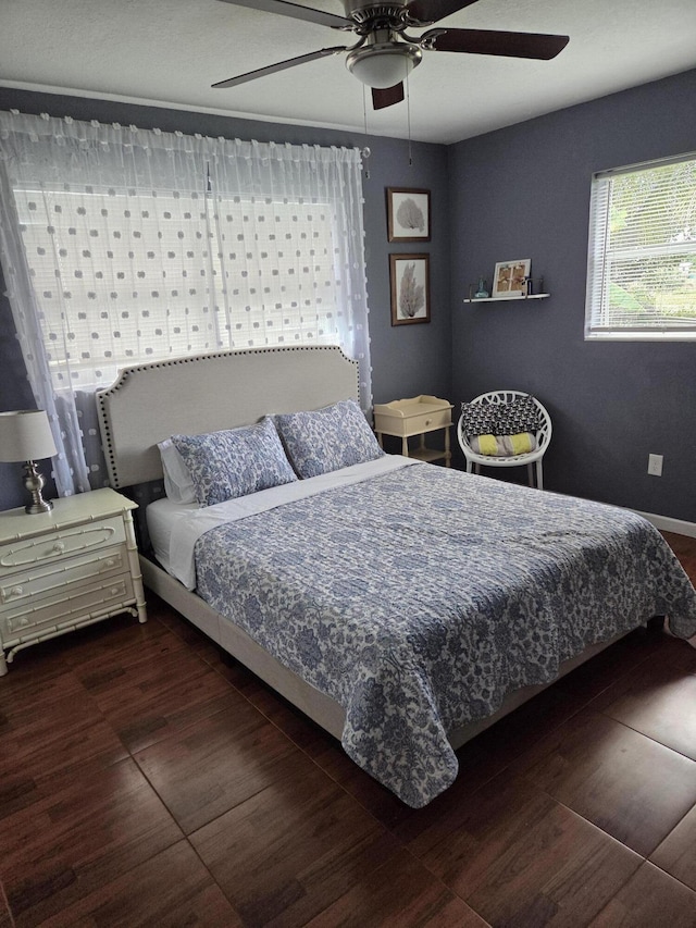 152 NW 14th Ave, Boynton Beach, FL 33435 - bedroom with wood finished floors and ceiling fan