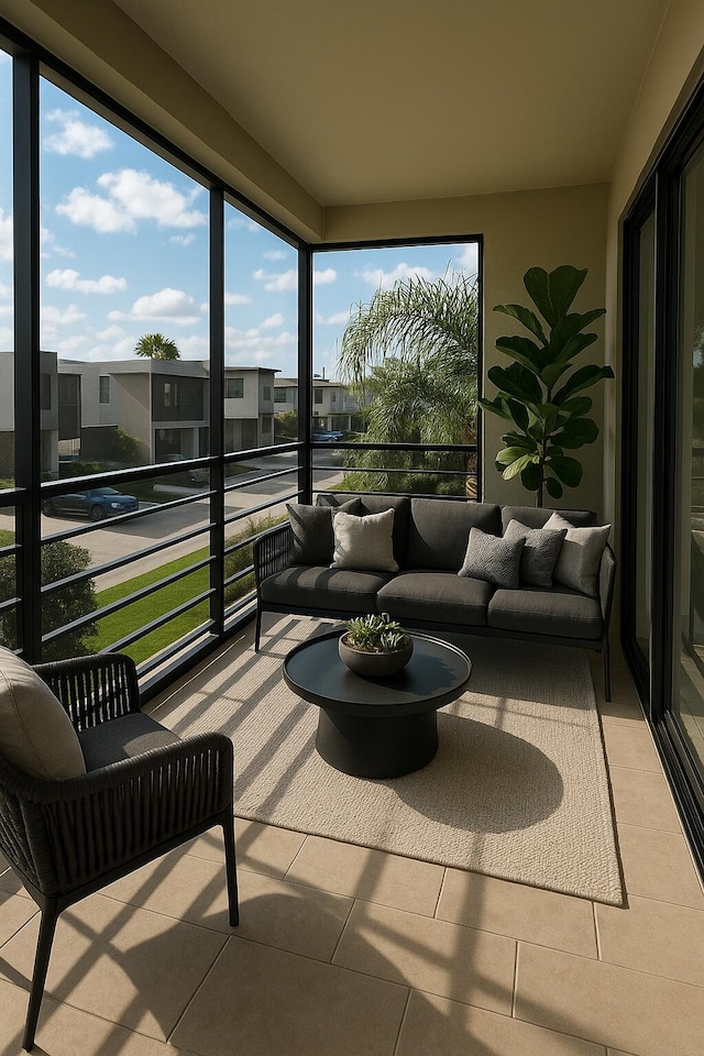 420 Normandy I 420, Delray Beach, FL 33484 - sunroom / solarium featuring a residential view