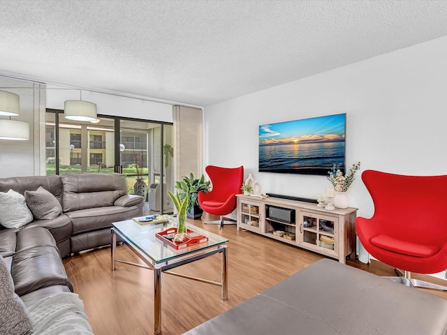 2027 SW 15th St Unit 177, Deerfield Beach, FL 33442 - living room with a textured ceiling and wood finished floors