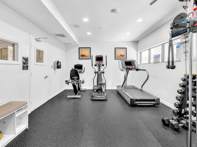 2027 SW 15th St Unit 177, Deerfield Beach, FL 33442 - workout area featuring recessed lighting and baseboards