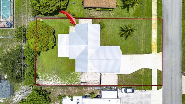 2569 SE Grand Dr, Port Saint Lucie, FL 34952 - aerial view of property and surrounding area featuring property parcel outlined
