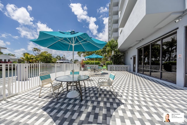 137 Golden Isles Dr Unit 804, Hallandale Beach, FL 33009 - view of patio / terrace featuring outdoor dining area