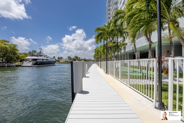 137 Golden Isles Dr Unit 804, Hallandale Beach, FL 33009 - dock area featuring a water view