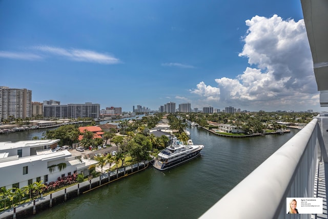 137 Golden Isles Dr Unit 804, Hallandale Beach, FL 33009 - water view with city skyline