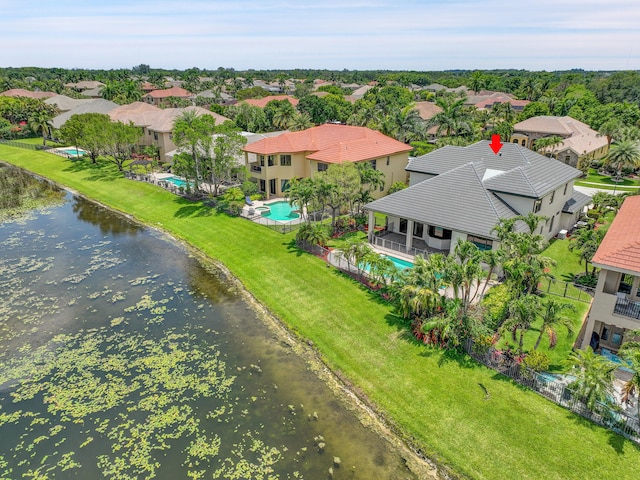 10523 Vignon Ct, Wellington, FL 33449 - aerial view of residential area with a pool and a large body of water