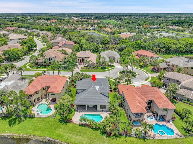 10523 Vignon Ct, Wellington, FL 33449 - aerial perspective of suburban area with a pool area and a large body of water
