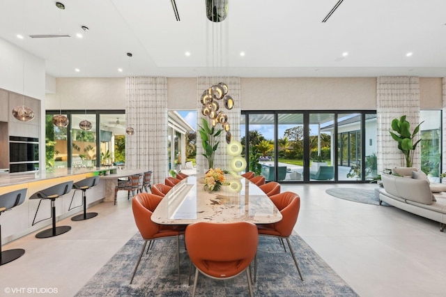 8533 N Native Dancer Rd, Palm Beach Gardens, FL 33418 - dining space featuring recessed lighting
