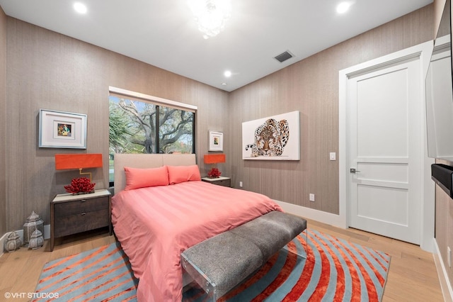8533 N Native Dancer Rd, Palm Beach Gardens, FL 33418 - bedroom featuring light wood finished floors, recessed lighting, and baseboards