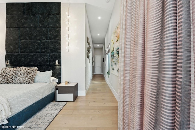 8533 N Native Dancer Rd, Palm Beach Gardens, FL 33418 - hallway with wood finished floors and recessed lighting