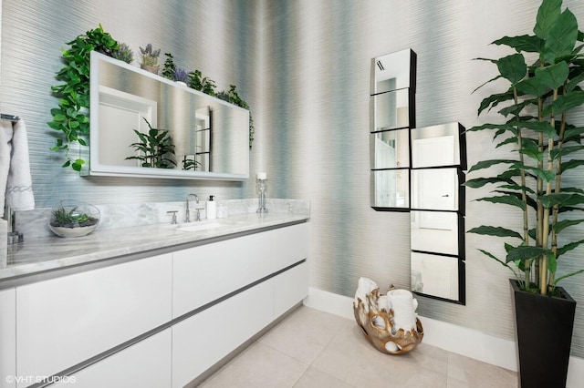 8533 N Native Dancer Rd, Palm Beach Gardens, FL 33418 - bathroom featuring vanity and tile patterned floors