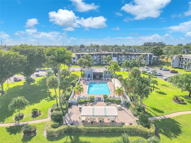 4236 Deste Ct Unit 208, Lake Worth, FL 33467 - bird's eye view of a pool area