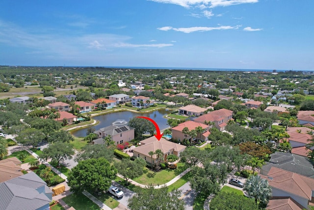 146 Magnolia Way, Tequesta, FL 33469 - aerial view of residential area with a nearby body of water