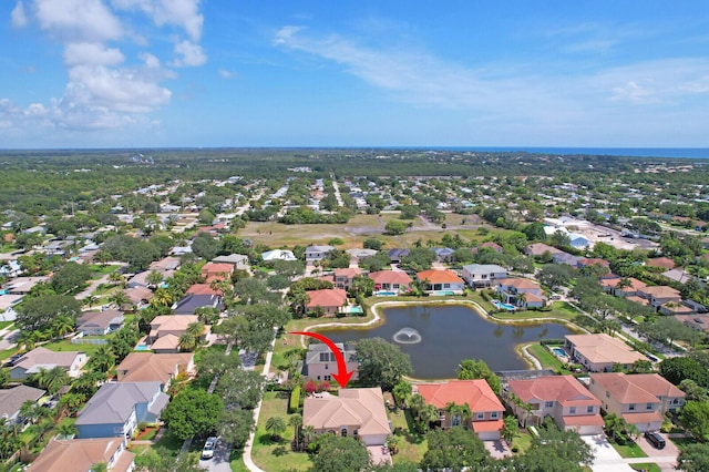 146 Magnolia Way, Tequesta, FL 33469 - aerial overview of property's location featuring nearby suburban area and a large body of water