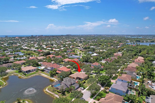 146 Magnolia Way, Tequesta, FL 33469 - aerial perspective of suburban area featuring a nearby body of water