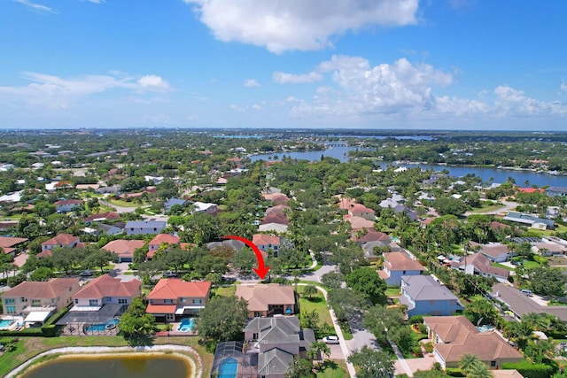 146 Magnolia Way, Tequesta, FL 33469 - aerial view of residential area with a nearby body of water