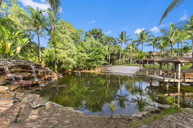 6935 Pioneer Rd, West Palm Beach, FL 33413 - water view featuring a gazebo