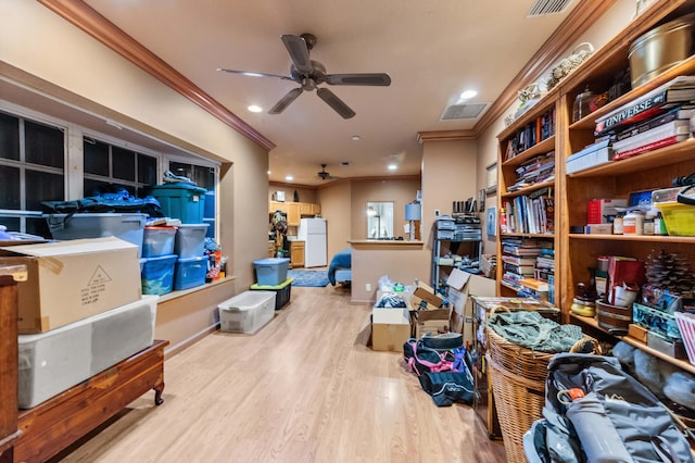 6935 Pioneer Rd, West Palm Beach, FL 33413 - storage area featuring ceiling fan