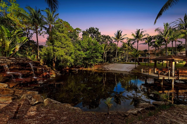 6935 Pioneer Rd, West Palm Beach, FL 33413 - water view featuring a gazebo