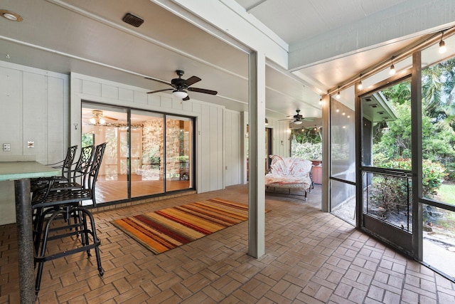 4904 River Pl, Fort Pierce, FL 34982 - sunroom with a ceiling fan and healthy amount of natural light