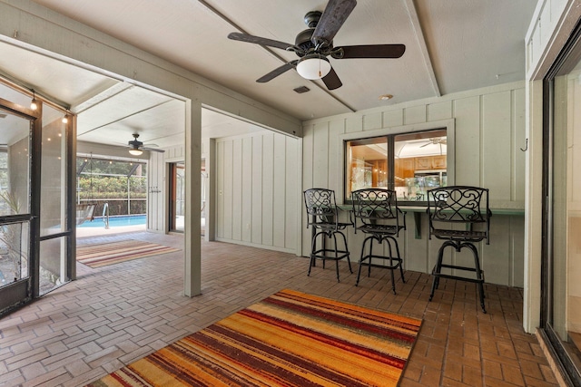 4904 River Pl, Fort Pierce, FL 34982 - sunroom / solarium featuring ceiling fan
