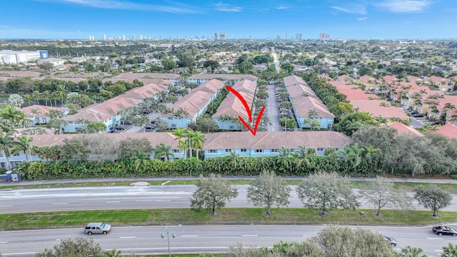 3423 Sonoma Dr, Riviera Beach, FL 33404 - aerial perspective of suburban area featuring city skyline