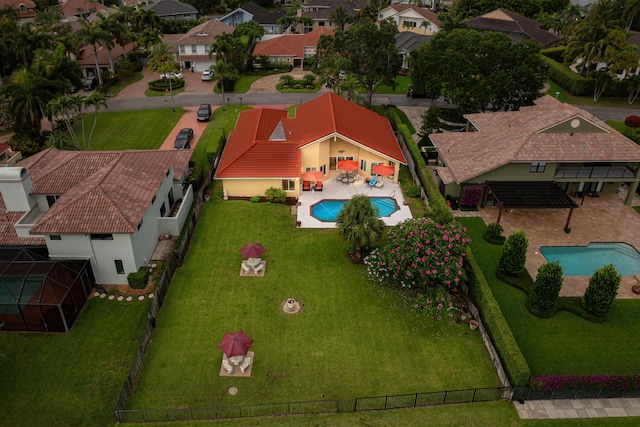 5986 Vista Linda Ln, Boca Raton, FL 33433 - aerial perspective of suburban area featuring a pool area
