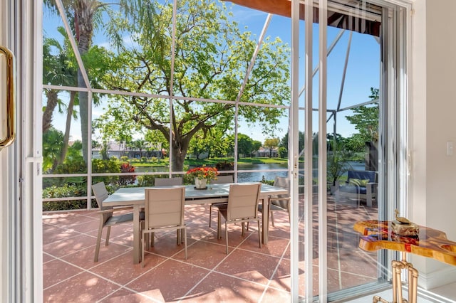 6690 Remington Pl, Lake Worth, FL 33463 - sunroom with a water view