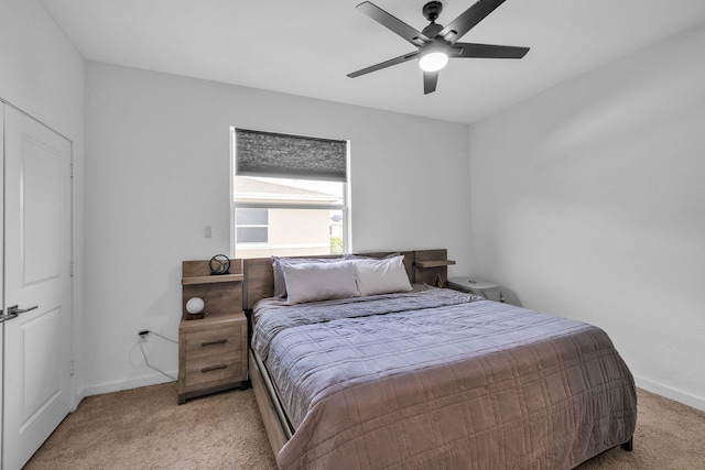 460 Ne 4th Lane End Unit E Of Us1And Tp, Florida City, FL 33034 - bedroom with light carpet, baseboards, and a ceiling fan