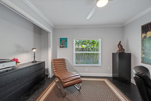 14244 Horseshoe Trce, Wellington, FL 33414 - sitting room with crown molding and baseboards